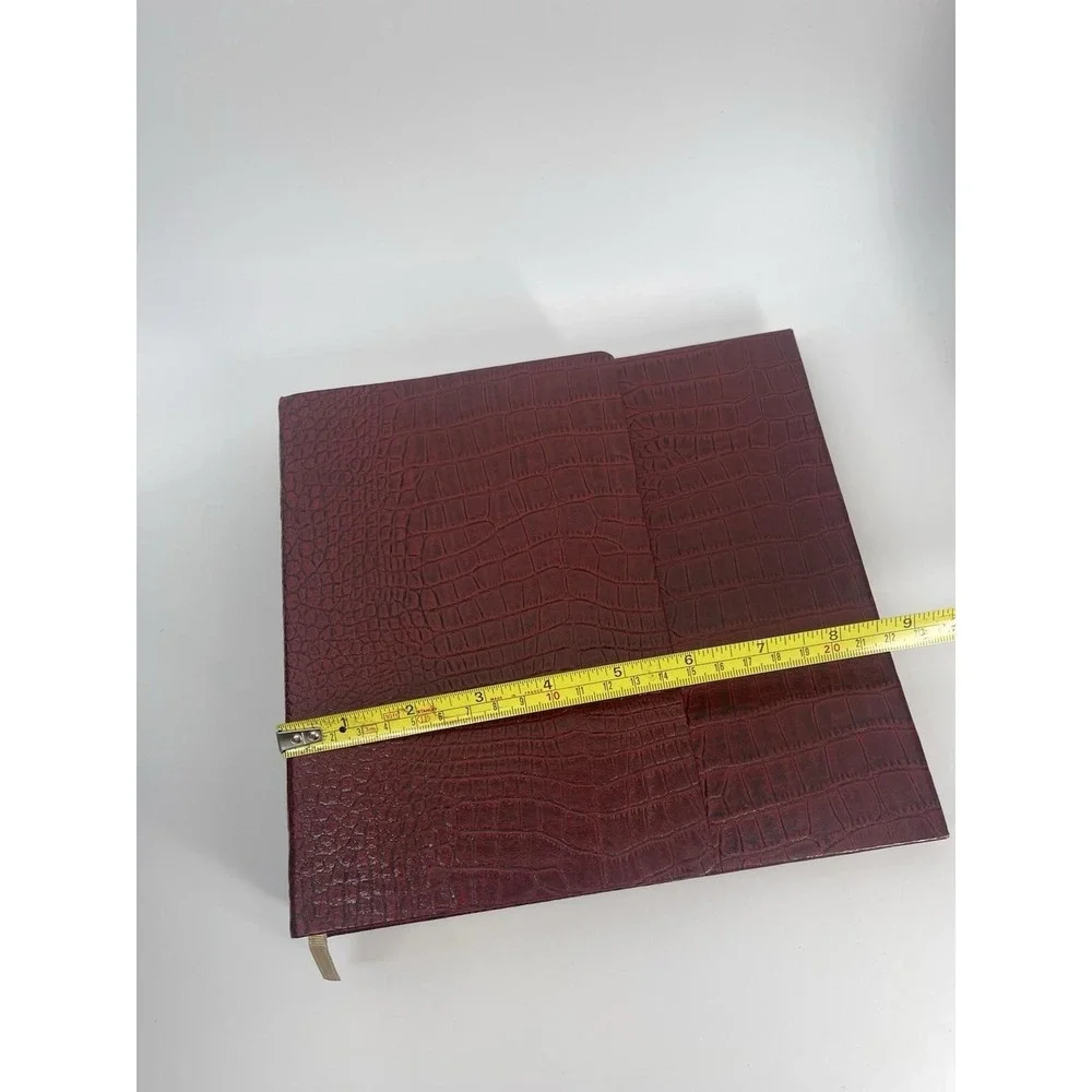 Vintage Neiman Marcus Photo Album & Address Book Red Croc Set New